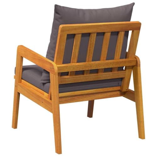 Fauteuil de jardin en acacia massif chaises extérieures résistantes aux intempéries - 7