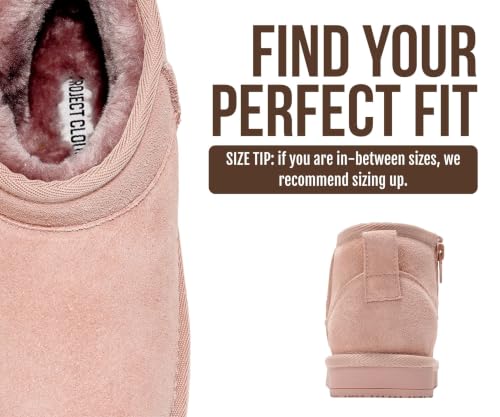 Image of Project Cloud Girls 100% Genuine Leather Non Slip Fur Lined Ankle Boots | Water Resistant Lightweight Memory Foam Insole Cozy Fall Shoes for Boys & Girls Kids Footwear Outdoor Everyday Kids Boots