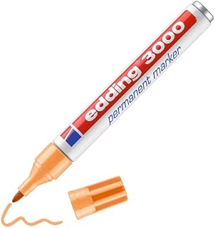 edding 3000 permanent marker - violet (purple) - 1 pen - round tip 1.5-3 mm - quick-drying permanent markers - waterproof, smudge-proof - for cardboard, plastic, wood, metal, fabric - marker pens