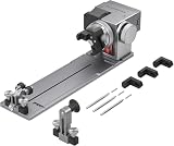 ATOMSTACK R8+H5 Rotary Chuck Plastic & High Base, 360° Y-Axis Rotary Attachment for Irregular Cylinders, Mugs, Rings & Spheres, 6000mm/min High-Speed Laser Engraver Accessory, Plug & Play