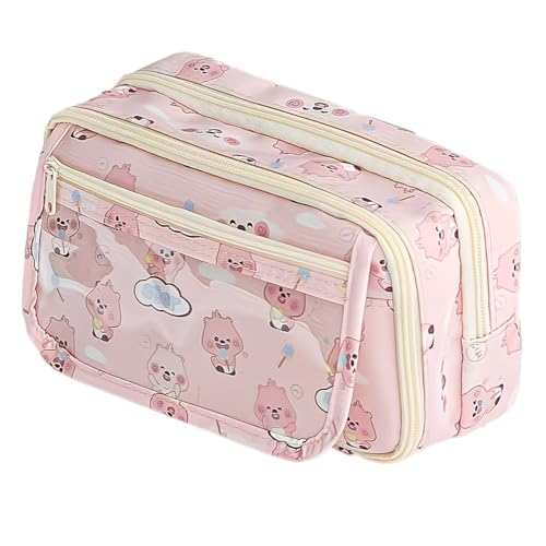 Image of FunBlast Pencil Pouch for Girls- Kawaii Pencil Pouch, Aesthetic Pencil Case Organizer, Large Capacity Stationary Organizer Case, Multipurpose Zipper Pouch for Kids & Adults (E)