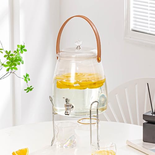 Fridge Drink Dispenser with Spout, Cold Beverage Dispenser Juice Container, Food Grade Large Capacity Tea Pitcher, Sturdy Jug for Travel, Picnic, Party, Outdoor Events, Kitchen, Camping, Home Table, - immagine 4
