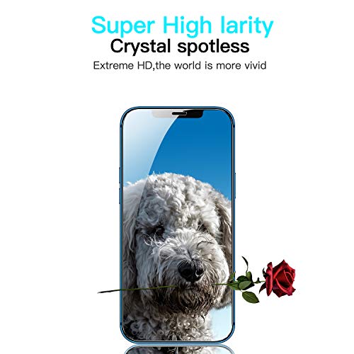 Wsken For Iphone 12 / Iphone 12 Pro (6.1 Inch) Screen Protector, 2 Pack [Easy Installing Device] [Anti-Reflective] Diamonds Hard Hd Tempered Glass Film #TOP6