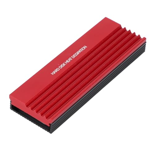 M.2 SSD ヒートシンク 2280、両面ヒートシンク、サーマルシリコンパッド付き高性能 SSD ラジエーター、850 EVO、860 EVO、960 EVO、970 EVO、950 PRO、960 PRO、970 PRO 用 (赤)