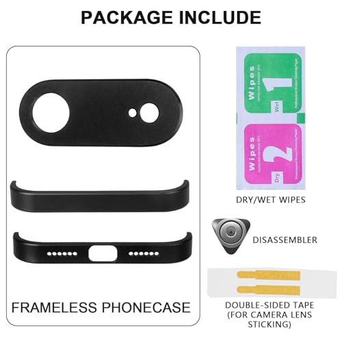 Losin Compatible with iPhone Air Bumper Case with Camera Lens Protector, Aluminum Metal Frameless, Borderless Design, Slim Thin & Lightweight, Shockproof Cover for Women and Men (Black) by Losin - Used condition - Image 8