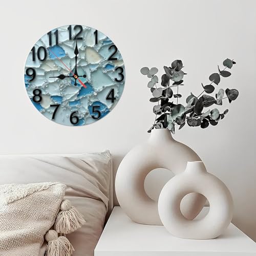 Reloj de pared redondo madera 10 pulgadas analógico miniatura 2