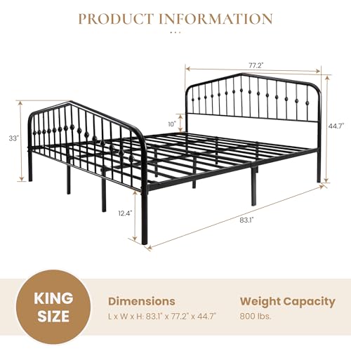 Luxury Canopy Bed Frame King Size