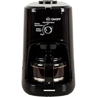 HEINNER Cafetiera cu rasnita HCM-900RBK, Filterkaffeemaschine mit Glaskanne, Edelstahl-Mahlwerk für ganze Bohnen & Kaffeepulver, 900 W, 4 Tassen, Dauerfilter, Tropfstopp, Warmhaltefunktion, Schwarz – Ansicht 2