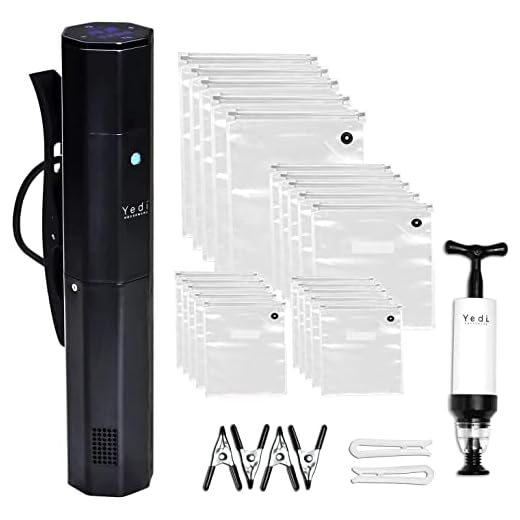 Yedi Infinity Sous Vide, Powered by Octcision Technology, Deluxe Accessory Kit, Recipes, 1000 Watts