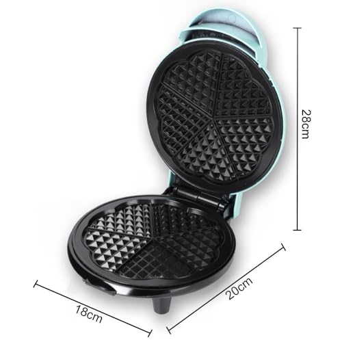 Waffle Maker 7“ Non-Stick Waffler Iron Stuffler Stuffed Wafflera 700W Adjustable Browning Control, Electric Baker Makes Thick, Fluffy Waffles, Kitchen Essential for Breakfast, Pink - Thumbnail 6