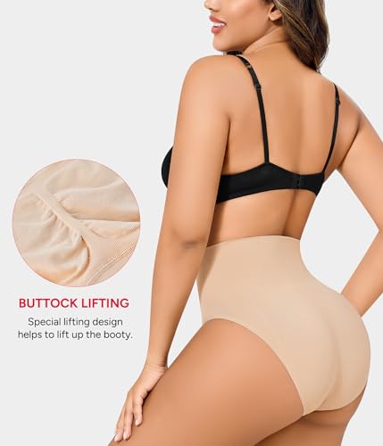 Nebility 2 Piece Tummy Control Shapewear Butt Lifting Underwear Seamless Panties for Women Under Dress Faja Body Shaper4