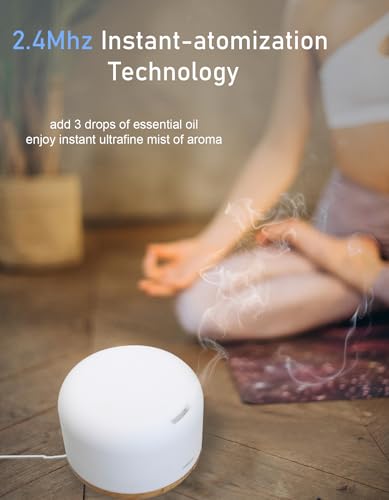 Image of Sakura 500ml Premium Essential Oil Diffuser, Ultrasonic Aromatherapy Fragrant Oil Humidifier Vaporizer