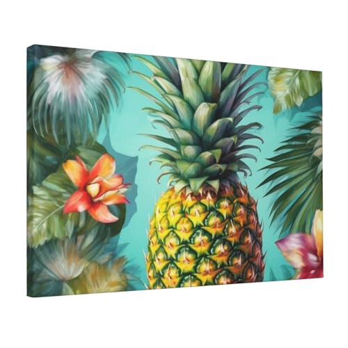 Impression sur toile d'ananas tropicaux HD LPSRTWE pour déco salon 30x45 cm