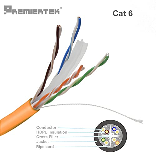 Premiertek Cable Ethernet Cat6 UTP 304.8 m Naranja miniatura 3