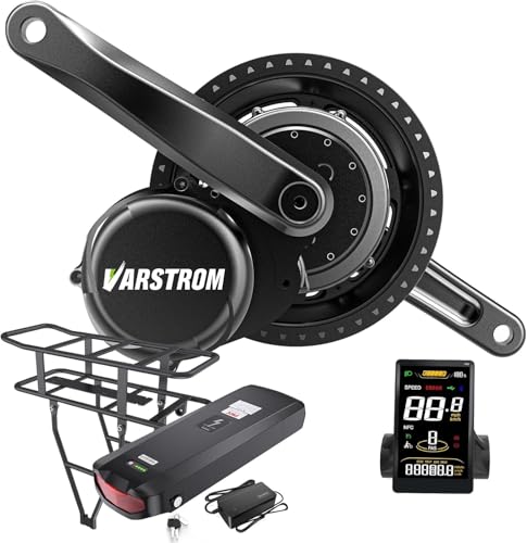 TSDZ Mittelmotor mit Batterie TSDZ16 1000W TSDZ2B 36V250W,TSDZ8 48V750W 500W – Drehmomentsensor Mittelmotor optional Ebike Display und Batterie Elektrofahrrad Umbausatz für BB68-73mm Mountainbike