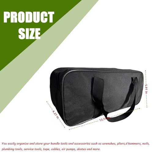 BLIRITEL 15 Inch Wide Mouth Tool Bag, Waterproof Oxford Electrician Tool Bag, Large Capacity Tools Organizer and Storage Handbag, Tool Pouch Tote Bag for Hand Power Tools Car Repair (15 Inch) - Thumbnail 2