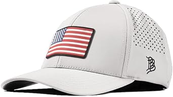 Branded Bills Old Glory PVCPerformance Hat for Men | Golf Running Baseball Cap