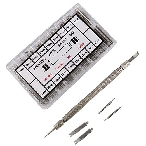 Fayrimi 360 pcs 8-25mm Uhren Edelstahl Federstege + Stifte Uhr Armband Balken Federsteg Cover