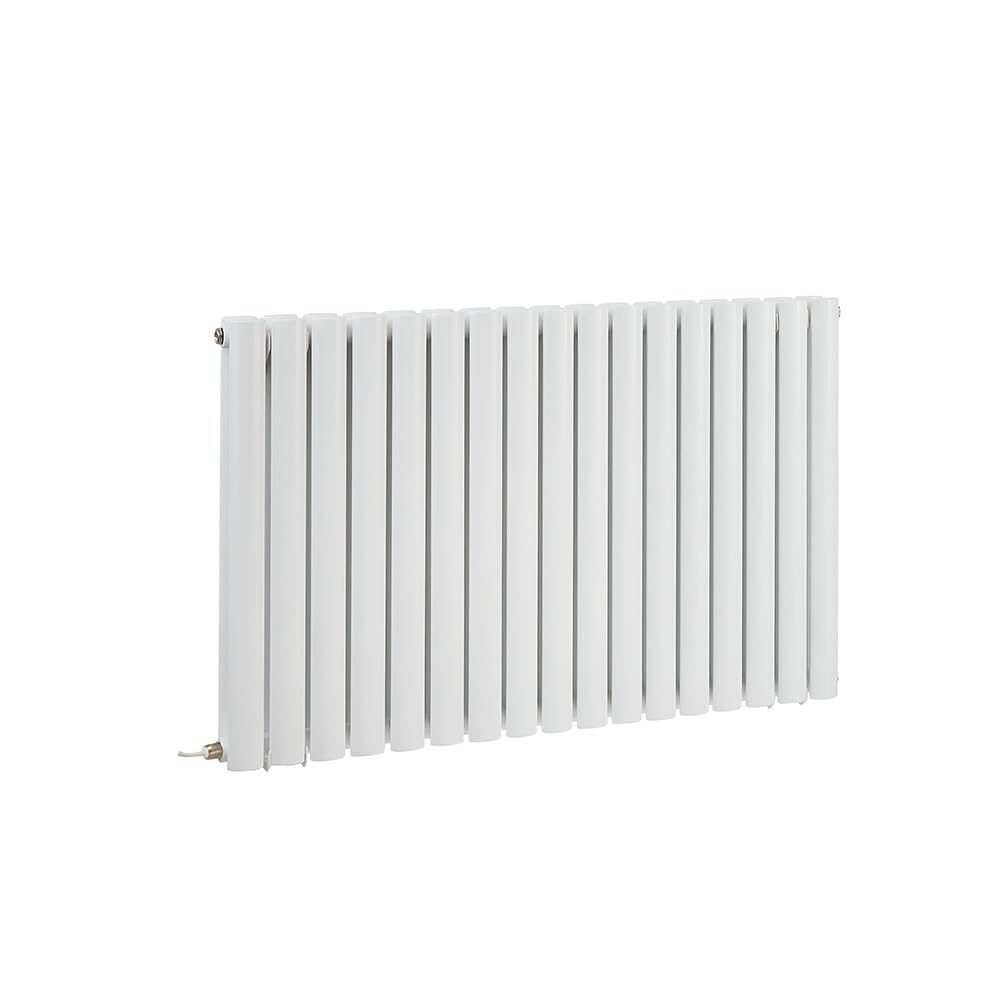 Milano White X Ecoso Aruba - Electric Horizontal Designer Radiator - 635Mm X 1000Mm (Double Panel) - With No Thermostat