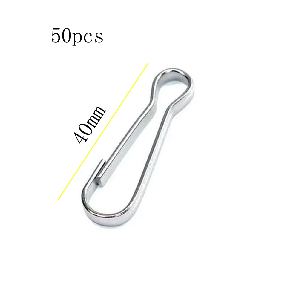 50 Clip Metalliche Per Bandiere Rybtd - Gancio In Acciaio Per Aste, Portachiavi E Altro - Foto 11