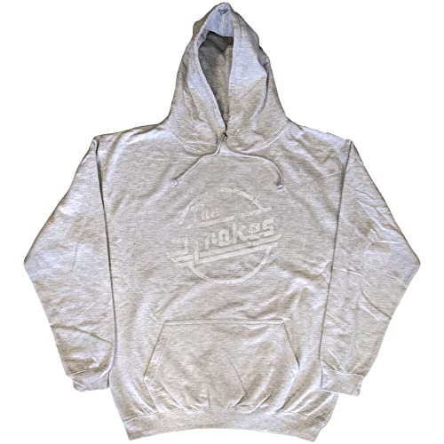Sweat-shirt à capuche The Strokes Distressed Magna Logo Mono noir pour fan de rock