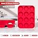 Redfly 2 Pack Silicone Muffin Pan & Cupcake Pans for Baking - 12 Cup Regular Size BPA Free Egg Bites Molds