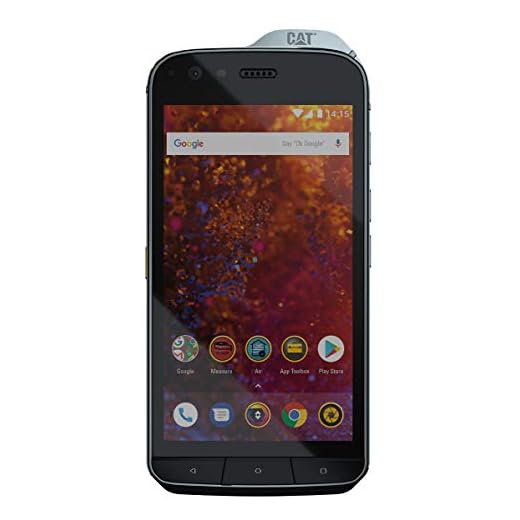 Caterpillar CS61-DAB-ROW-EN Cat S61 Smartphone (13,21 cm (5,2 Zoll) FHD IPS Display, 64 GB interner Speicher und 4 GB RAM, Dual-SIM, IP68 & Mil-Spec 810G Standard, Android 8.0) Schwarz