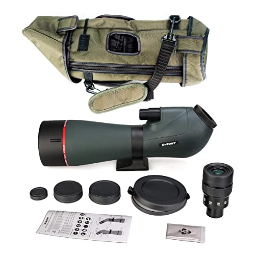 Miniatura 8 de Svbony Sv406p Ed Telescopio Terrestre, 20-60x80mm 1.25 Zoom Spotting Scopes Con Dual Focus Fmc Bak4, Telescopio Terrestre Para Observación De Aves Fauna Fotografía Informal De Astronomía