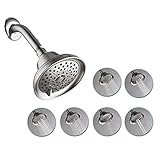 AMAZING FORCE 5 Inch Fixed Shower Head 5 Inch with 6 Spray Settings, Adjustable High Pressure...