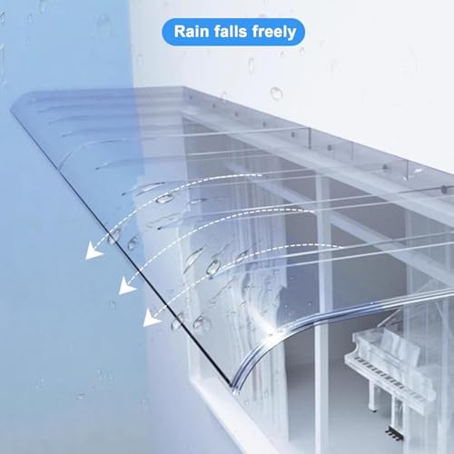 Auvent en PVC transparent pour abriter la terrasse du vent