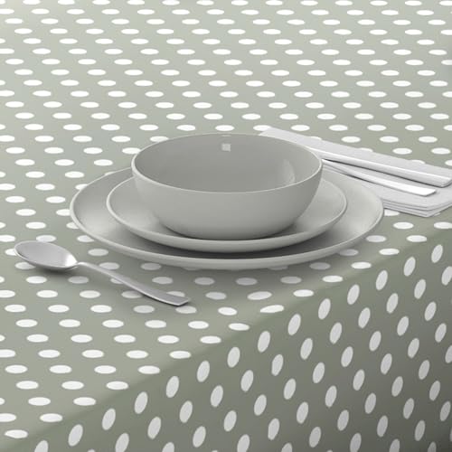 Home Direct Wischen Reinigt Tischdecke Öltuch PVC Tischdecke Tischdecke Abdeckung Polka Dot,100cm x 140cm, Salbeigrün