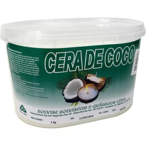 Cera de Coco Para Velas Solven Original 100% Vegetal Branca Pura 1kg