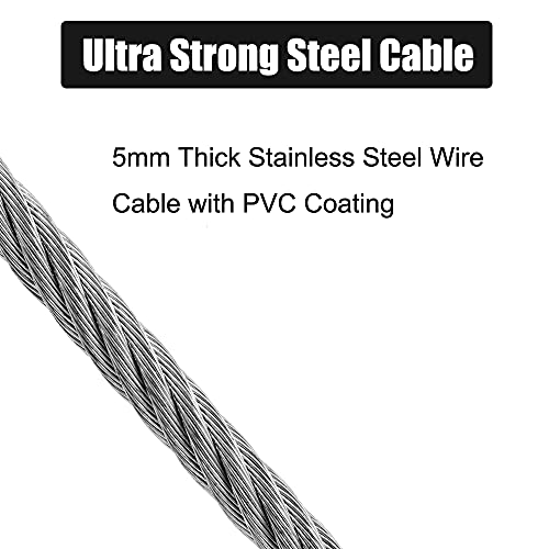 Yudote 10Ft Dog Tie Out Cable For Small Medium Large Dogs Up To 100 Lbs Dog Leash Chain For Outdoor Yard Camping #TOP2