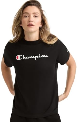 Champion Women's Classic Short Sleeve Graphic T-Shirt, Classic Script Logo
