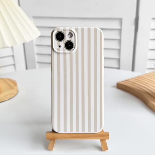 Lovmooful for iPhone 14 Case Cute Color Striped Design-Apricot by Lovmooful - Used condition - Image 2