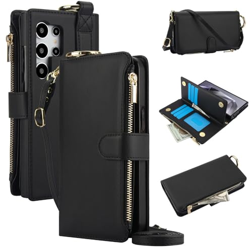 Étui portefeuille Samsung S26 Plus pour ranger cartes et monnaie sans sac