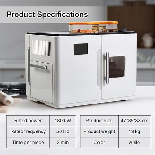 1800w Commercial Bread Making Machine, Rotimatic Roti Maker, Fully Automatic for Homeroti Maker Rotimatic Flat Bread with Intelligent Touch Screen, Make 20 Delicious Flatbreads,Tortillas - Image 5