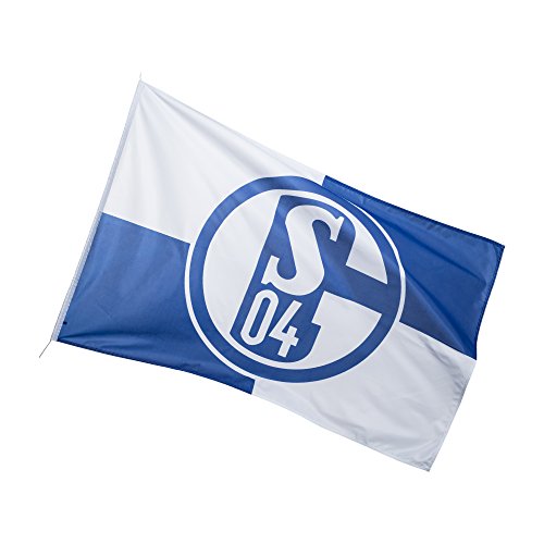 FC Schalke 04 Hissfahne KARO -wetterfest Flagge blau 150 x 100 cm