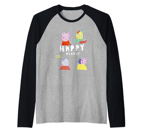 Peppa Pig maillot raglan à imprimé collage de groupe coloré style vintage