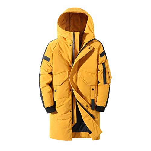 Doudoune homme contre le grand froid | Parka jaune épaisse XXXL