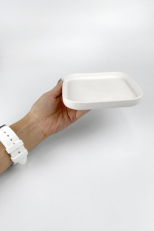REFSAN Kare Tabak - Seramik Bisküvi 14cm