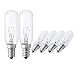 Luxvista Dimmerabile 40W E14 Lampadina a Incandescenza per Cappa da Cucina, T25 Lampadina Alogena Tubolare 300lm Luce Calda 2600K, Confezione da 6