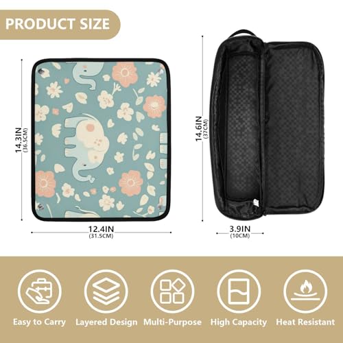 Bolsa de viaje para plancha de pelo con tapete resistente al calor miniatura 4