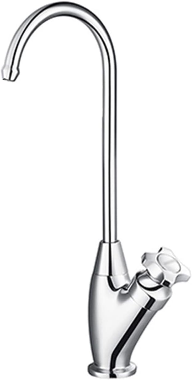 Kitchen Faucet, 360 Reverse Osmosis Gooseneck Sink Water Filter Single Hole,Brushed(Chrome)