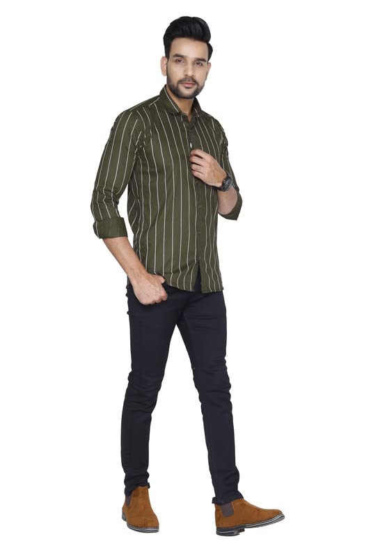 Image of Pure Cotton Solid Slim Fit Semi Casual Shirt for Men's & Boy's (Pack of 1)