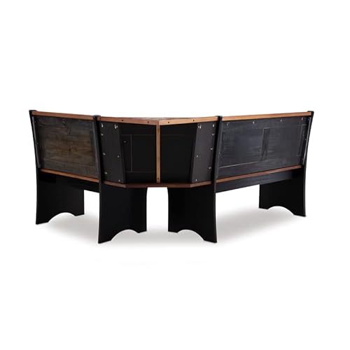 image for Linon Jackie Solid Wood 3 Piece Conversation Indoor Kitchen Corner Bre