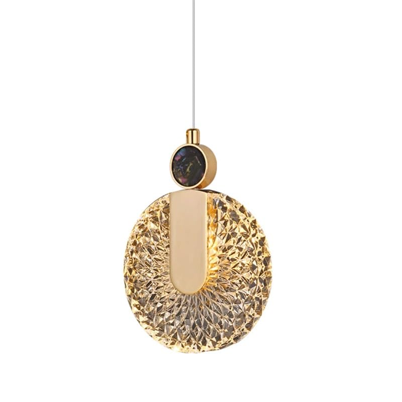 Lustre de restaurant LED pour îlot de cuisine et salon contemporain suspension dorée chic