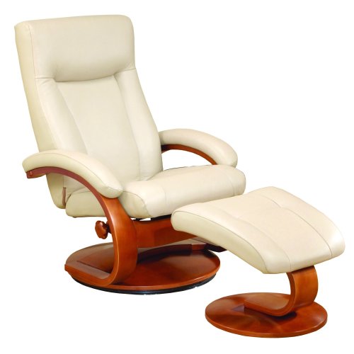 Mac Motion Oslo Collection Cobblestone Leather Recliner