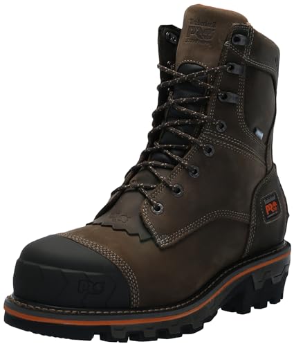 Timberland PRO Men's Boondock HD Logger 8 Inch Composite Safety Toe Waterproof Industrial Work Boot, Turkish Coffee-2024 New, 8M