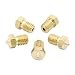 Anycubic 5Pcs 0.4mm Brass 3D Printer Nozzle Print Head M6 Threaded Nozzle for 1.75mm ABS PLA Filament